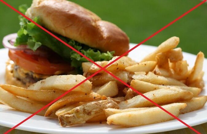 Fast food ban in osteochondrosis of the spine spin