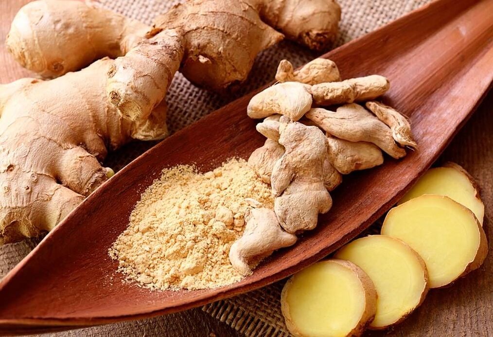 Ginger root used to treat cervical osteochondrosis